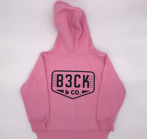Kids Pink Zip Up Sweatshirt