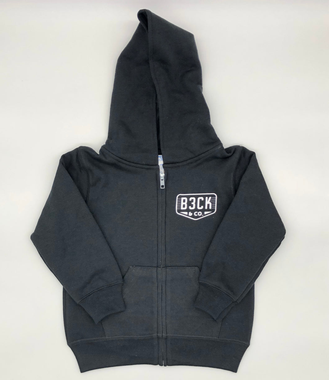 Kids Black Zip Up Sweatshirt