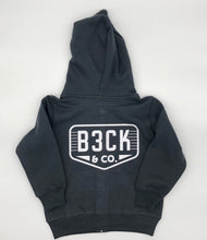 Load image into Gallery viewer, Kids Black Zip Up Sweatshirt
