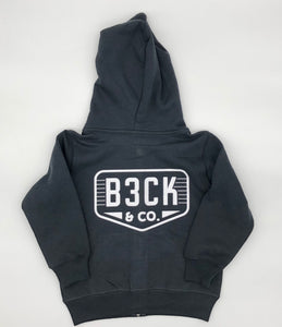 Kids Black Zip Up Sweatshirt